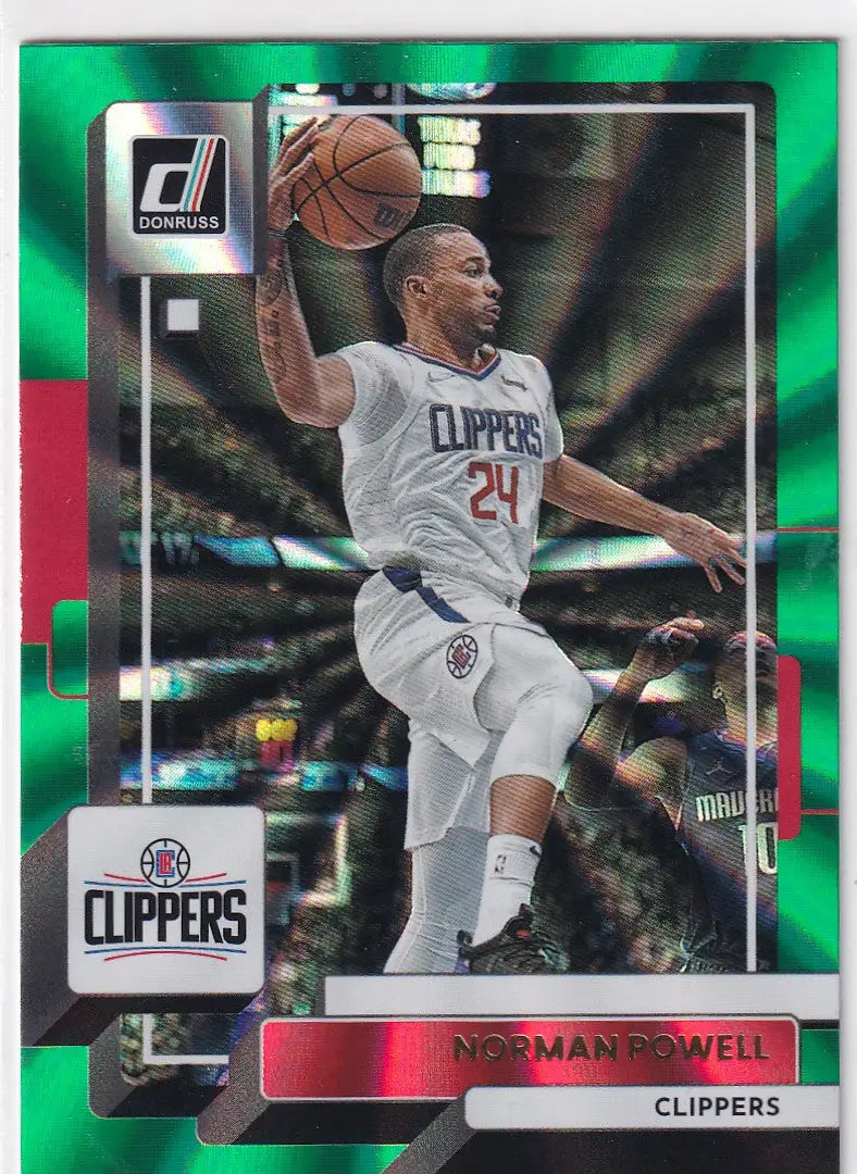2022-23 DONRUSS #124 NORMAN POWELL GREEN LAZER- LOS ANGELES CLIPPERS