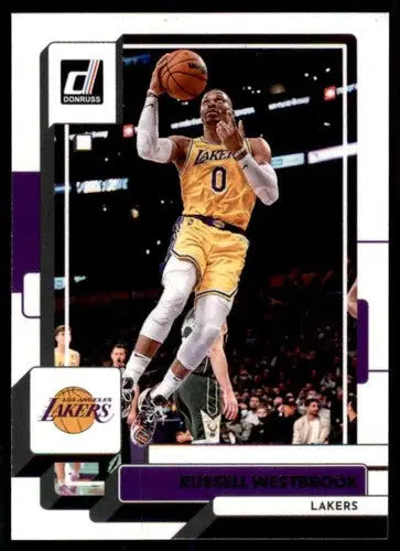 Basketball trading card featuring Russell Westbrook NM-MT from 2022-23 Donruss series