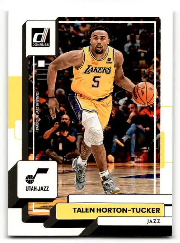 Original gloss Talen Horton-Tucker basketball card featuring Simply Sandoval Lakers ID 57297