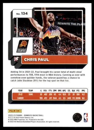 Original gloss Chris Paul basketball card 2022-23 Donruss NM-MT Suns ID 57212