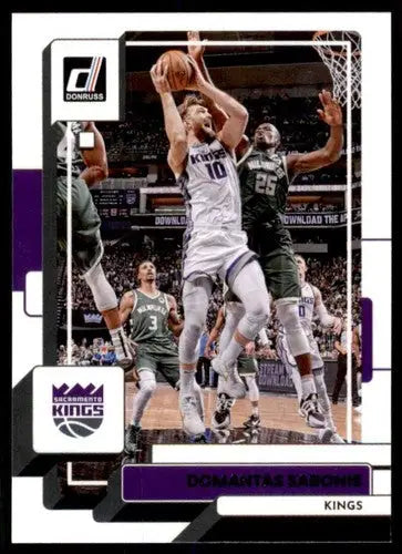 Domantas Sabonis basketball card with original gloss from 2022-23 Donruss Simply Sandoval