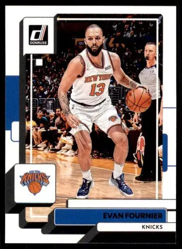 Evan Fournier basketball card from 2022-23 Donruss with original gloss, Knicks ID 57125