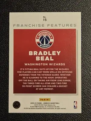 2022-23 Donruss #15 Bradley Beal Franchise Features - Basketball Card Single