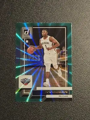 2022-23 Donruss #164 Zion Williamson Holo Laser Green - Basketball Card Single
