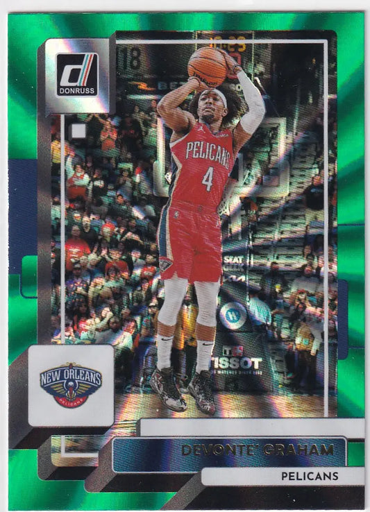 2022-23 DONRUSS #166 DEVONTE GRAHAM GREEN LAZER- NEW ORLEANS PELICANS - Basketball Card Single