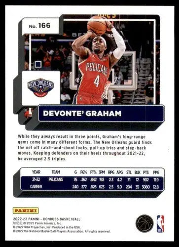 Devonte Graham basketball card from 2022-23 Donruss featuring original gloss and simply sandoval