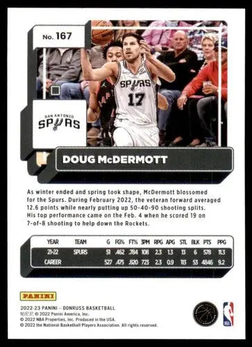 2022-23 Donruss #167 Doug McDermott NM-MT Spurs ID:57880 - Basketball Card Single