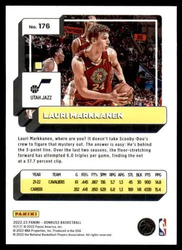 2022-23 Donruss #176 Lauri Markkanen NM-MT Jazz ID:57866 - Basketball Card Single