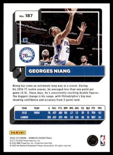 2022-23 Donruss #187 Georges Niang NM-MT 76ers ID:57849 - Basketball Card Single