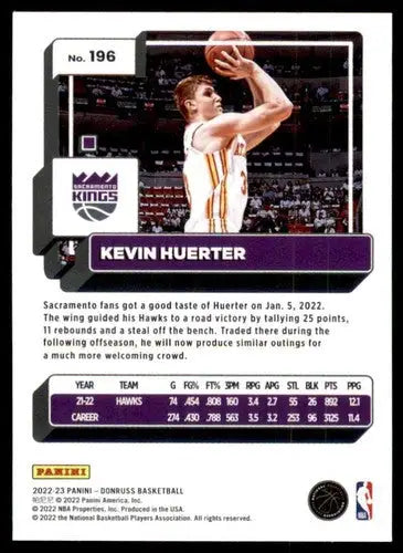 Original gloss Kevin Huerter basketball card 2022-23 Donruss Kevin Huerter NM-MT
