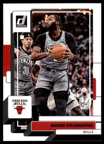 Andre Drummond basketball card with original gloss from 2022-23 Donruss Bulls ID:57082