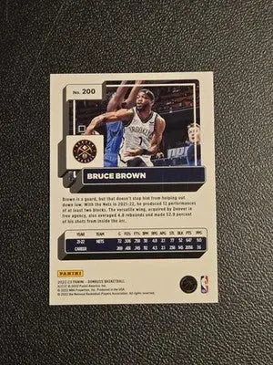 2022-23 Donruss #200 Bruce Brown Holo Laser Green - Basketball Card Single