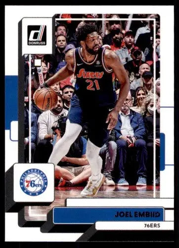Original gloss Joel Embiid basketball card 2022-23 Donruss NM-MT 76ers