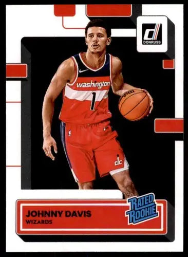 2022-23 Donruss #210 Johnny Davis NM-MT RC Rookie Wizards Rated Rookie ID:54826 - Basketball Card Single