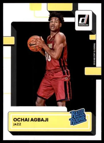 Ochai Agbaji rated rookie basketball card from 2022-23 Donruss series with original gloss