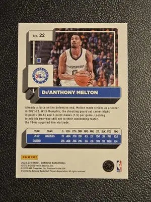 2022-23 Donruss #22 De’Anthony Melton Holo Laser Green - Basketball Card Single