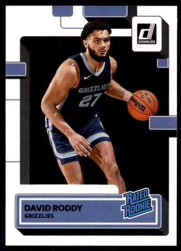 2022-23 Donruss #223 David Roddy NM-MT RC Rookie Grizzlies Rated Rookie ID:55473 - Basketball Card Single