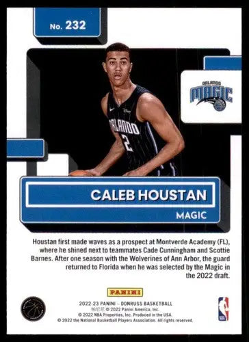 2022-23 Donruss Caleb Houstan rated rookie basketball card with original gloss
