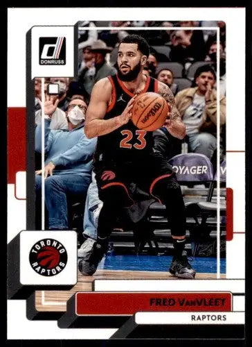 Fred VanVleet basketball card with original gloss, 2022-23 Donruss NM-MT Raptors