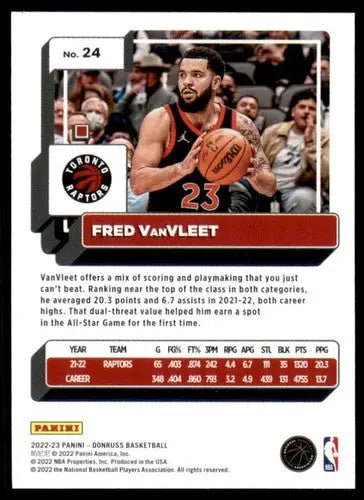 Fred VanVleet basketball card with original gloss in 2022-23 Donruss NM-MT Raptors