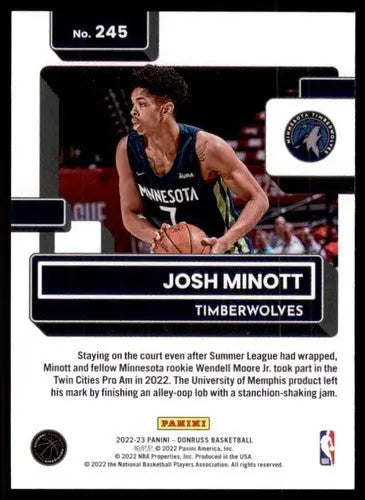 2022-23 Donruss #245 Josh Minott NM-MT RC Rookie Timberwolves Rated Roo ID:54815 - Basketball Card Single