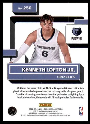 Original gloss Kenneth Lofton Jr. rated rookie basketball card from 2022-23 Donruss