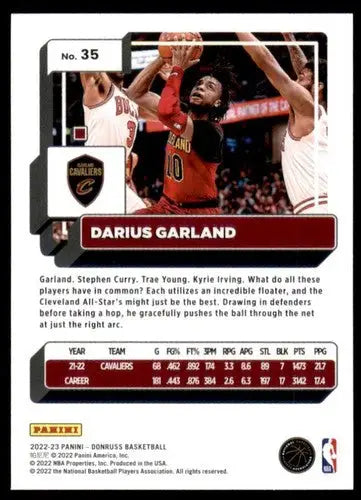 Darius Garland basketball card with original gloss from 2022-23 Donruss NM-MT Cavaliers