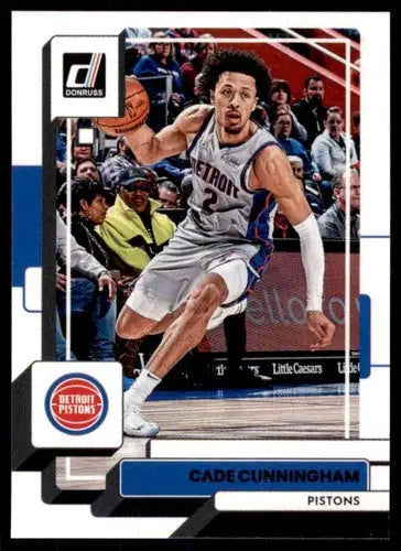 Cade Cunningham basketball card with original gloss, NM-MT condition, from 2022-23 Donruss