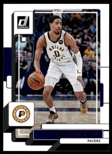Basketball trading card featuring Tyrese Haliburton in original gloss NM-MT condition