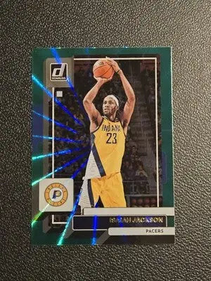 2022-23 Donruss #52 Isaiah Jackson Holo Laser Green - Basketball Card Single