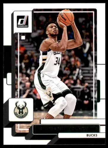 Basketball card featuring Giannis Antetokounmpo NM-MT from 2022-23 Donruss original gloss