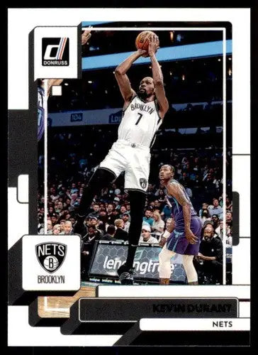 Kevin Durant basketball card with original gloss from 2022-23 Donruss NM-MT Nets
