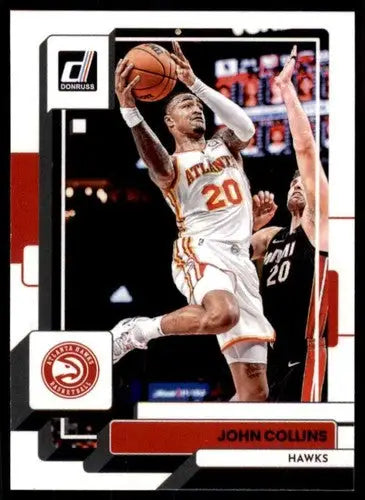 Original gloss John Collins basketball card 2022-23 Donruss NM-MT Hawks ID 57137