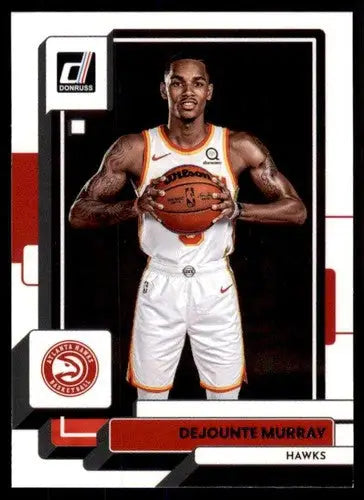 Dejounte Murray basketball card with original gloss, 2022-23 Donruss NM-MT Atlanta Hawks