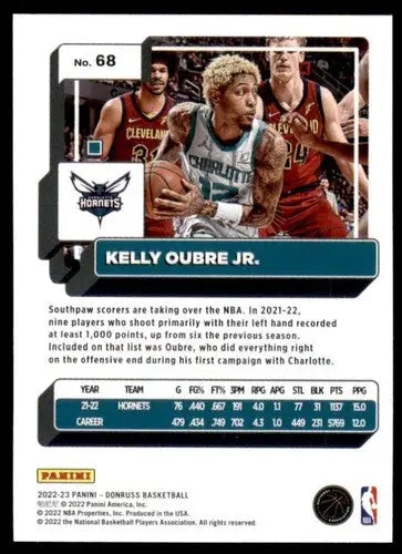 Basketball card back featuring Kelly Oubre with original gloss from 2022-23 Donruss