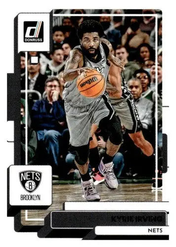 Kyrie Irving basketball card with original gloss from 2022-23 Donruss Nets NM-MT
