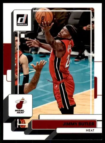 Jimmy Butler basketball card with original gloss, 2022-23 Donruss NM-MT Heat