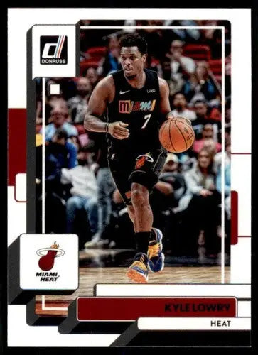 Original gloss Kyle Lowry basketball card 2022-23 Donruss NM-MT Heat ID 57202