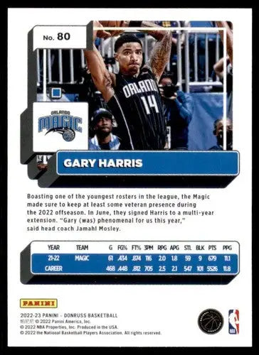 Original gloss Gary Harris basketball card from 2022-23 Donruss series perfectly preserved