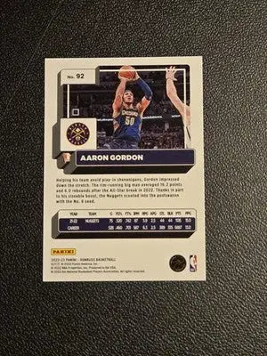 2022-23 Donruss #92 Aaron Gordon Holo Laser Green - Basketball Card Single