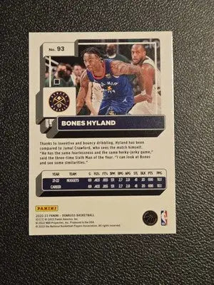 2022-23 Donruss #93 Bones Hyland Holo Laser Green - Basketball Card Single