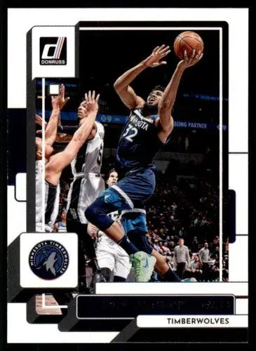 Basketball card featuring Karl-Anthony Towns from 2022-23 Donruss, original gloss, Simply Sandoval