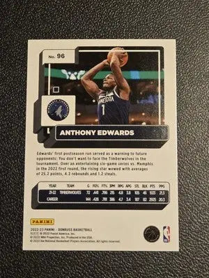 2022-23 Donruss #96 Anthony Edwards - Basketball Card Single