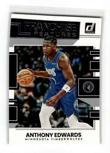 Anthony Edwards basketball card from 2022-23 Donruss Franchise Features series
