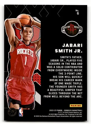 2022-23 Donruss Great X-Pectations #6 Jabari Smith Jr. NM-MT Rockets ID:55489 - Basketball Card Single