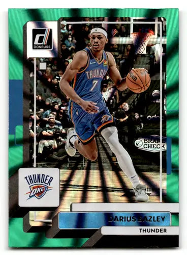 2022-23 Donruss Holo Green Laser #104 Darius Bazley NM-MT Thunder ID:57885 - Basketball Card Single