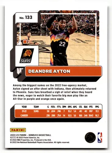 2022-23 Donruss Holo Green Laser #133 Deandre Ayton NM-MT Suns ID:57897 - Basketball Card Single