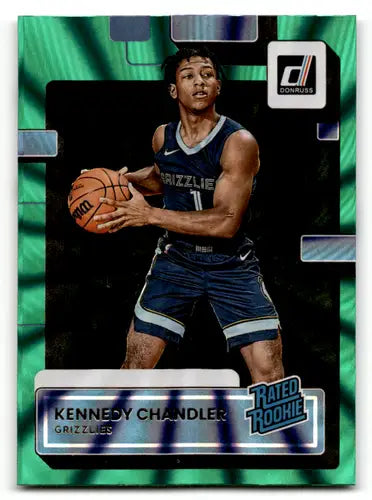 2022-23 Donruss Holo Green Laser #236 Kennedy Chandler NM-MT RC Rookie ID:57899 - Basketball Card Single