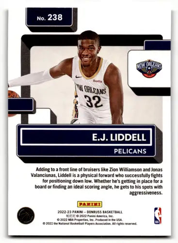 2022-23 Donruss Holo Green Laser #238 E.J. Liddell NM-MT RC Rookie Peli ID:57894 - Basketball Card Single