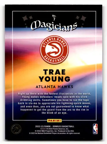 2022-23 Donruss Magicians #7 Trae Young NM-MT Hawks ID:55486 - Basketball Card Single